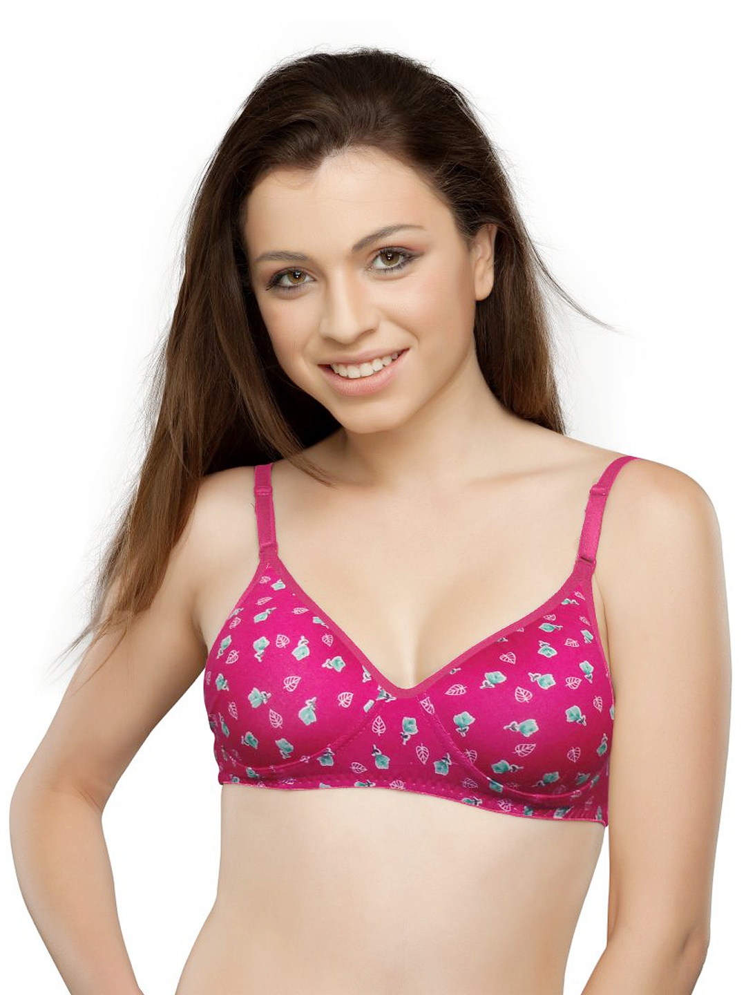 

Tweens Pink Printed Full Coverage T-shirt Bra TW1368PR36B