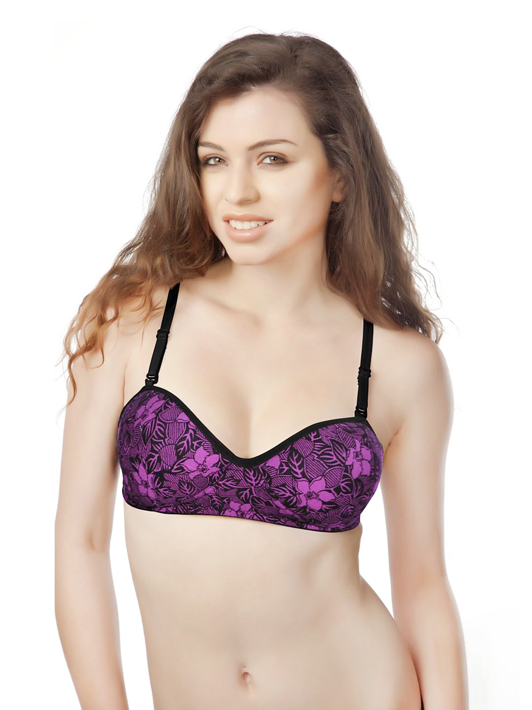 

Tweens Purple Printed Demi Cup T-shirt Bra TW1230PR40D