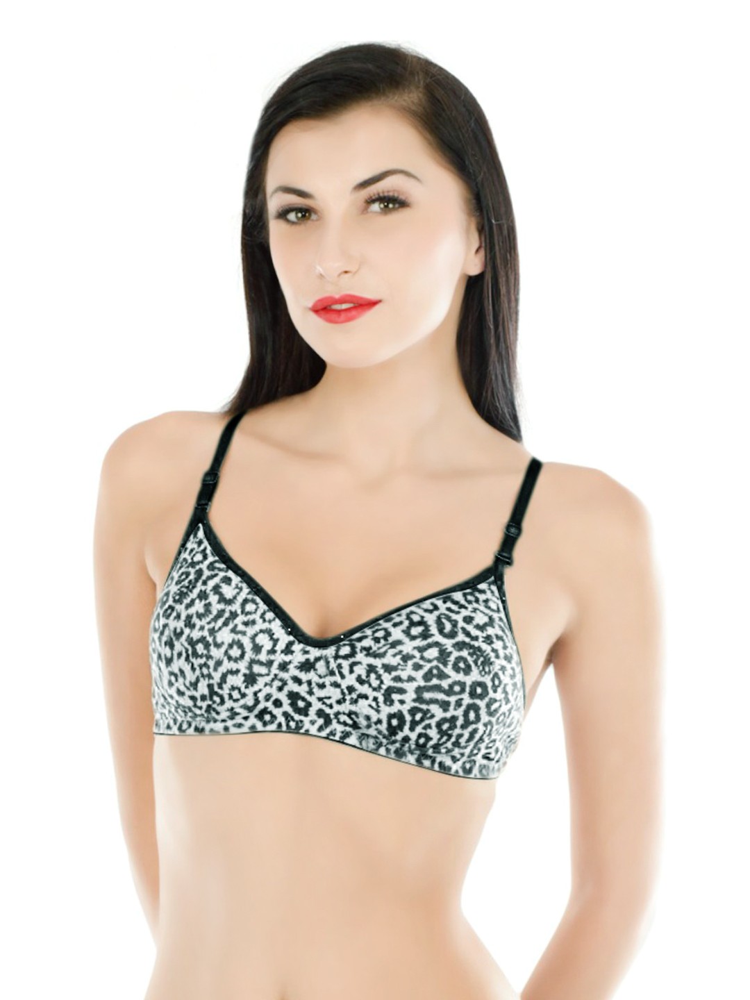 

Tweens Black Leopard Print Bra TW1305BL36B
