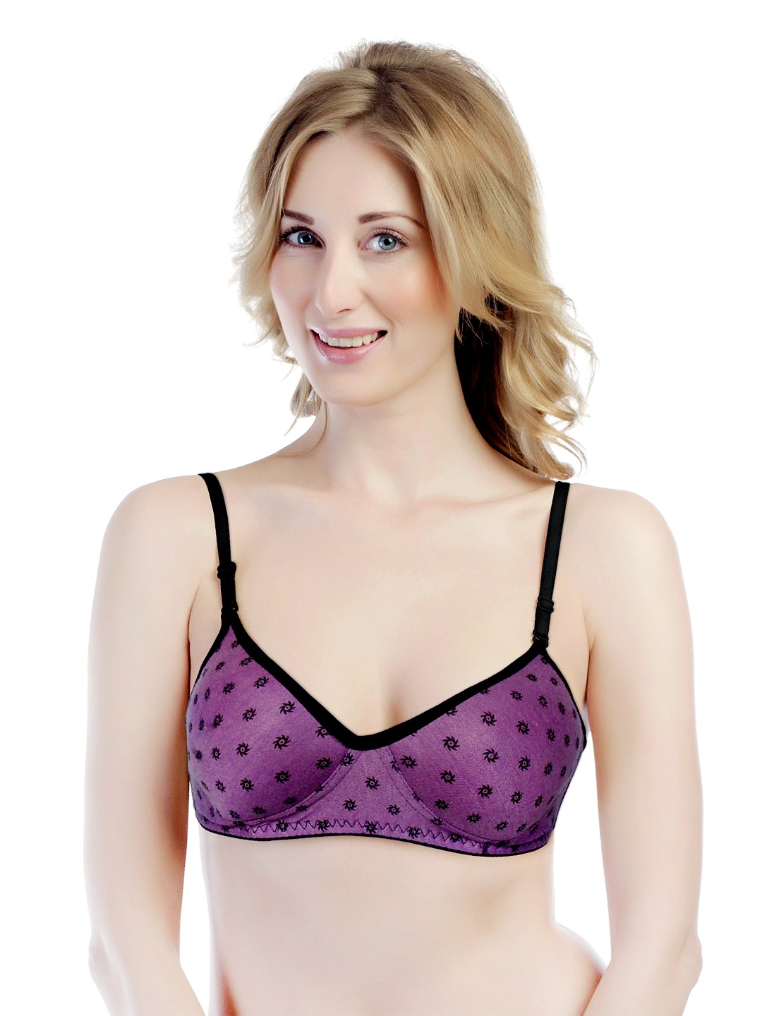 

Tweens Purple Printed Full Coverage T-shirt Bra TW1307MV36C