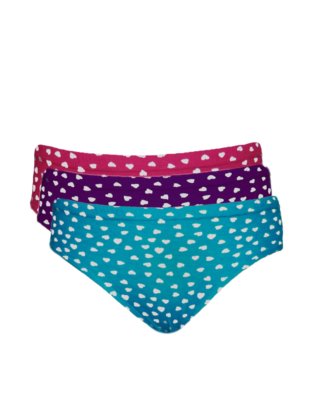 

Tweens Women Set of 3 Printed Briefs TWP122XXL, Pink