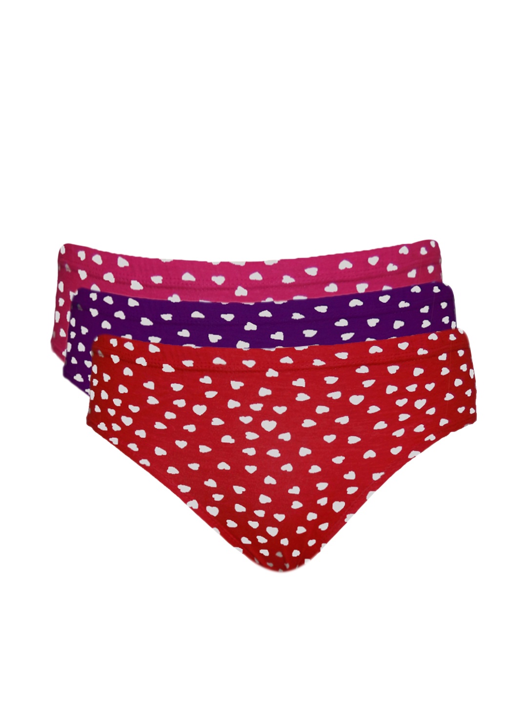 

Tweens Women Set of 3 Printed Briefs TWP123XXL, Pink