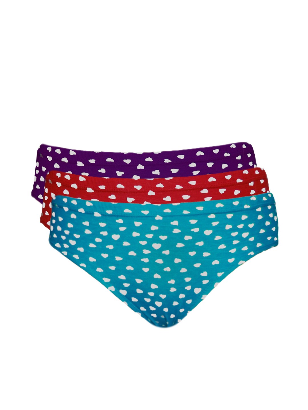 

Tweens Women Set of 3 Printed Briefs TWP121XXL, Purple