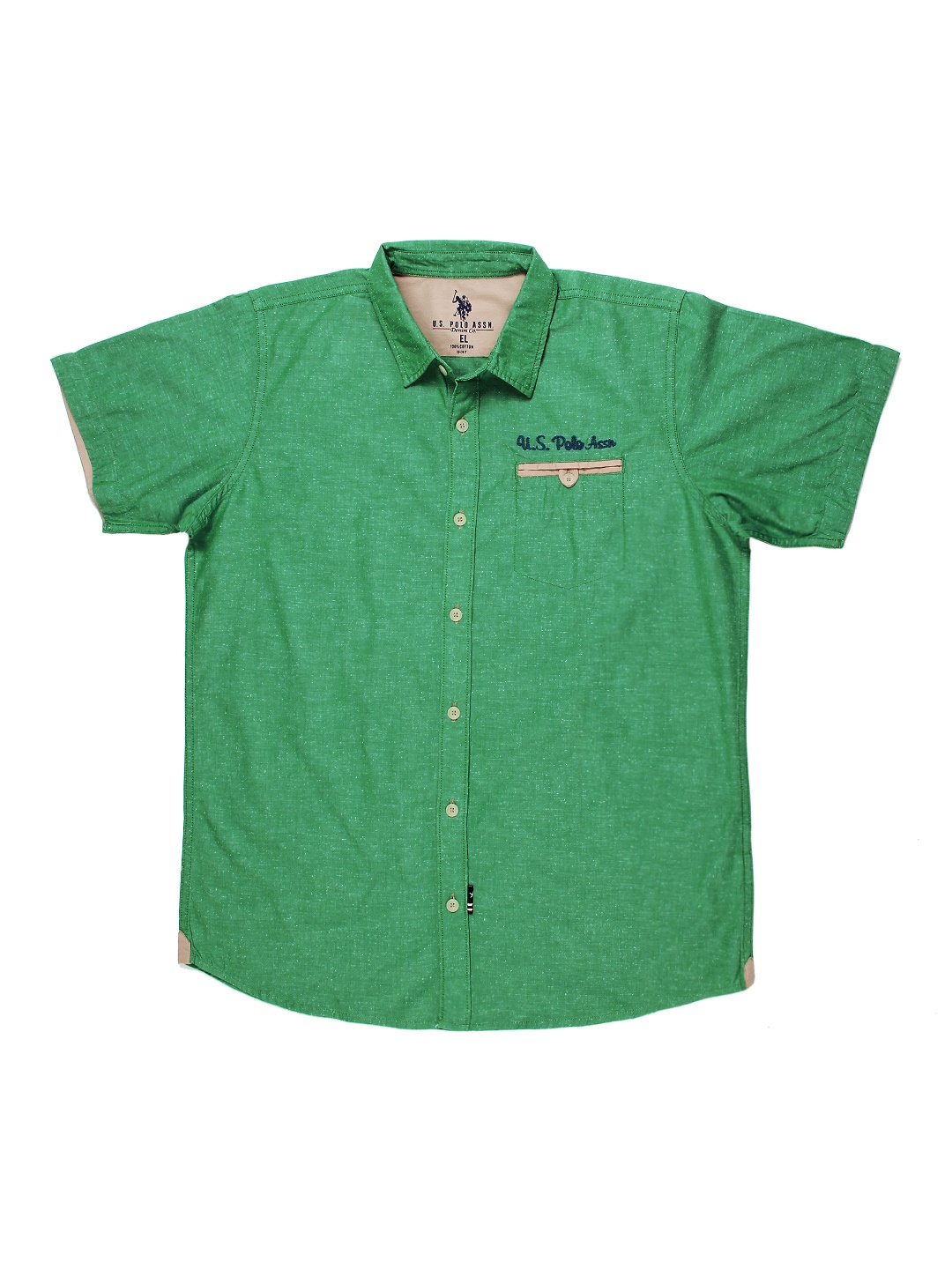 

U.S. Polo Assn. Kids Boys Green Casual Shirt
