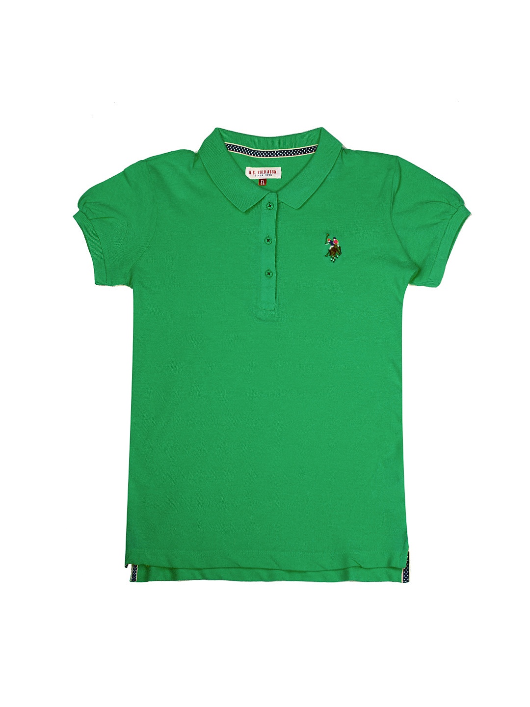 

U.S. Polo Assn. Kids Girls Green Polo Pure Cotton T-shirt