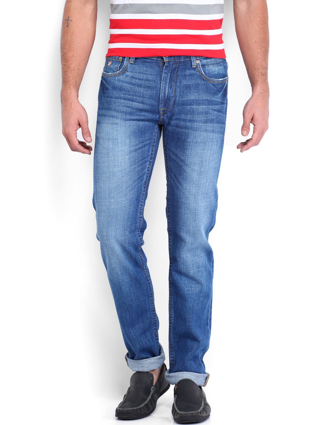 

U.S. Polo Assn. Men Blue Slim Tapered Fit Jeans