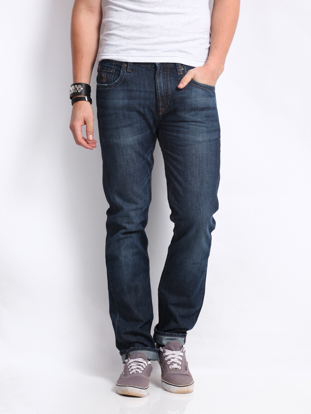 

U.S. Polo Assn. Denim Co. Men Blue Slim Tapered Fit Jeans