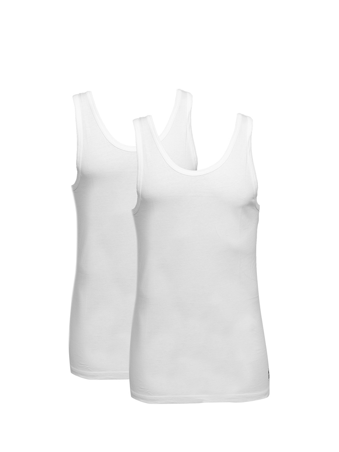 

U.S. Polo Assn. Men Pack of 2 White Innerwear Vests I024-001-P2