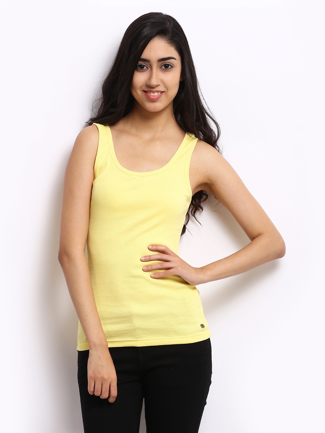 

U.S. Polo Assn. Women Yellow Tank Top