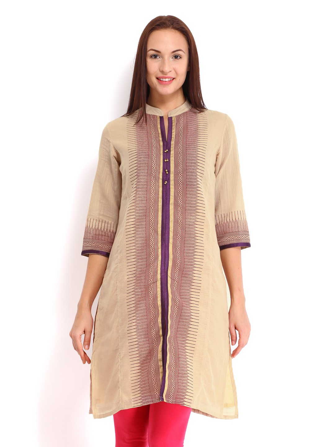 

Vishudh Women Beige Kurta
