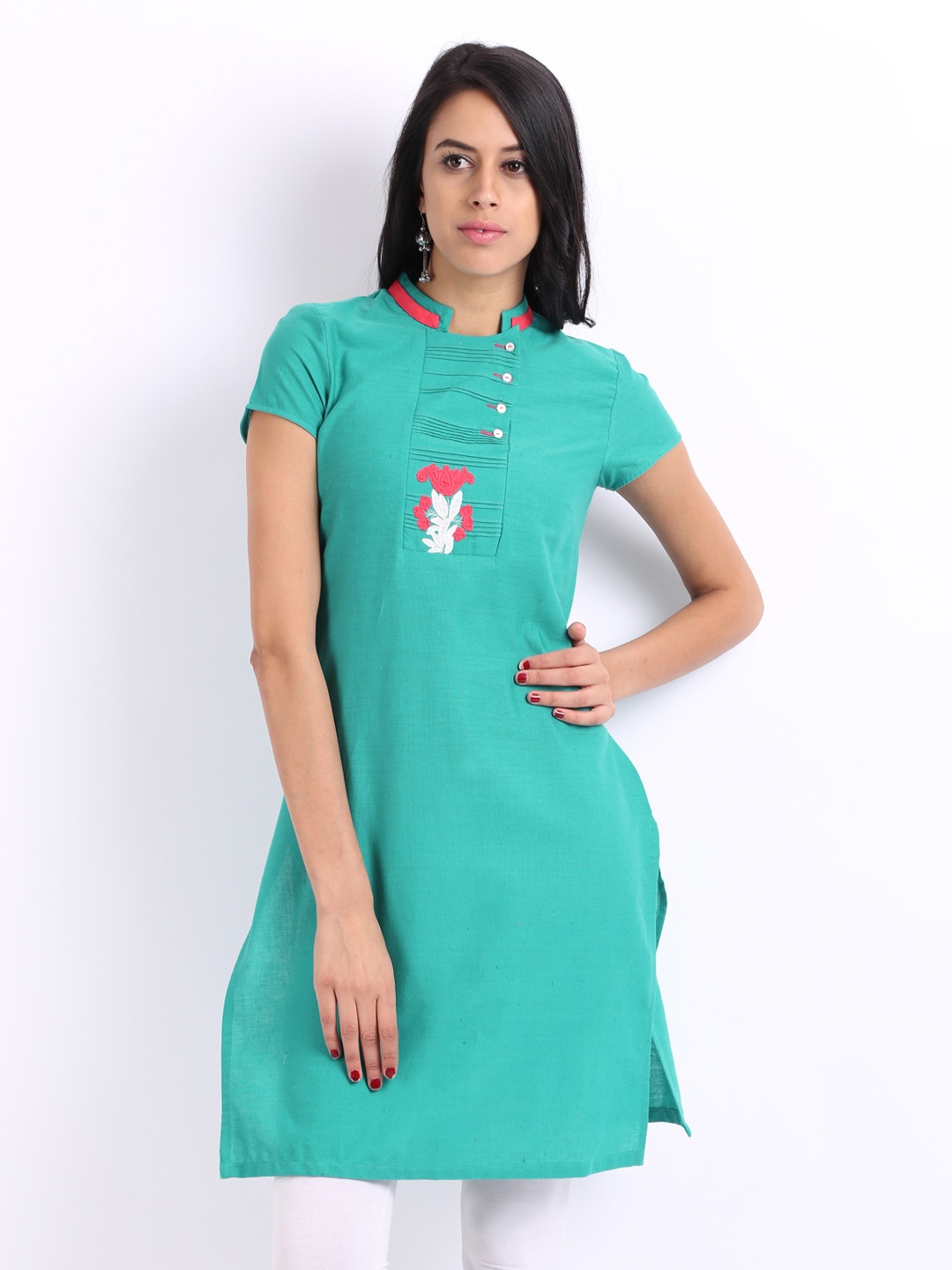 

W Women Green Kurta