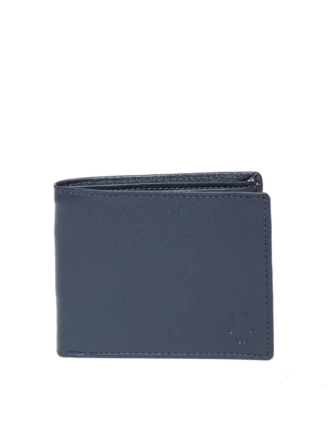 

WildHorn Men Navy Leather Wallet, Navy blue