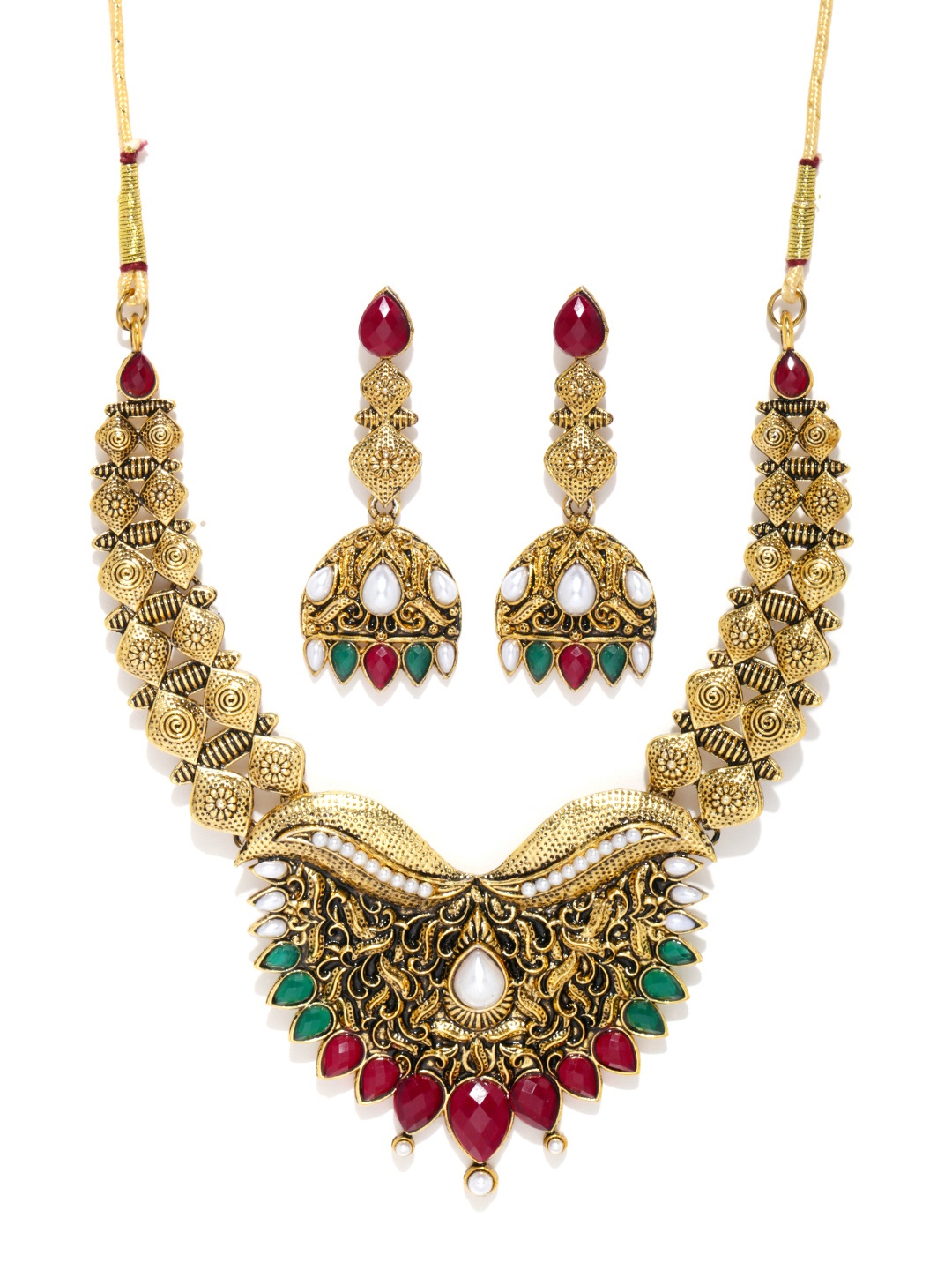 

Zaveri Pearls Gold-Plated Jewellery Set
