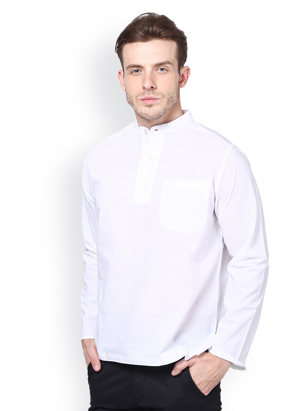 

even Men White Kurta