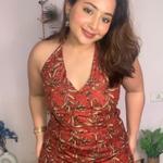 ADYASAA THE LABEL Floral Printed Halter Neck Sleeveless Organic Cotton Kurti view 3