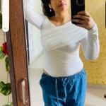 Styli Asymmetric Neck Fitted Bodysuit view 2