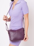 Lavie Denali Purple Textured Embossed Sling Bag