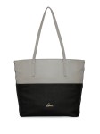 Lavie Grey & Black Colourblocked Shoulder Bag