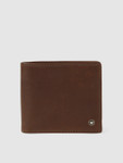 Louis Philippe Men Brown Solid Leather Two Fold Wallet