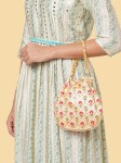 Lavie Amara Beige Round Potli