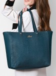 Lavie Croc Nov Women Teal Blue Tote Bag