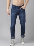 Roadster Men Navy Blue Slim Fit Light Fade Stretchable Jeans