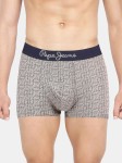 Pepe Jeans Men Grey & Black Printed Cotton Trunk CLT05-ALLOY AOP-S