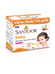 Santoor Kids Set of 3 Baby Soap with Milk Cream & Almond Oil – 125g each