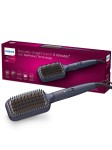 Philips BHH885/10 Hair Straightener Brush ThermoProtect Technology Ionic Care- Navy Blue