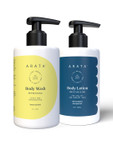 Arata Set of Refreshing Body Wash & Nourishing Body Lotion – 300 ml Each
