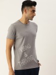 Forever 21 Men Grey Typography Printed T-shirt