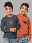 Hellcat Boys Grey & Orange Pack Of 2 Printed Hooded Sweatshirt