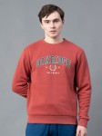 Red Tape Men Rust Printed Pullover Sweatshirt