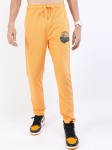 Highlander Men Mustard Yellow Printed Track Pants