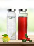 Croco Jar Transparent Set of 2 Glass Solid Water Bottle