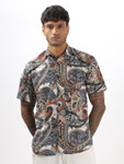 Vestirio Men Relaxed Spread Collar Ethnic Motifs Printed Casual Shirt