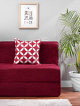 Solis Primus Comfort For All Maroon Foam Fold Out Sofa Cum Bed