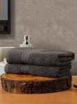 Creeva Classic Grey 2 Pieces Textured 545 GSM Cotton Hand Towels