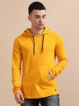 Bushirt Men Solid Hooded Pure Cotton Sweatshirt