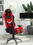 Ase Gaming Red 180 Degree Recline Adjustable Neck & Lumbar Pillow Gaming Chair