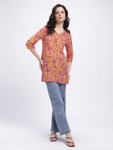 Anouk Rustic Floral Print Short Kurti