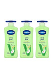 Vaseline Set of 3 Aloe Fresh Body Lotion with 24 HR Long Lasting Moisturisation-400ml Each