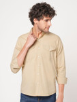 Trybuy.In Men Standard Fit Spread Collar Solid Cotton Casual Shirt