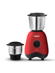 Maharaja Whiteline Maharaja Whiteline Mg Neo Red Plastic Powerful Vacuum Foot Hold 2 Jars Wet and Dry Grinder with Juicer-500W