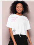 Kook N Keech Women Typography Printed Pure Cotton Boxy T-shirt