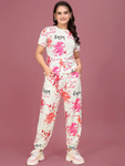 Jk Creation Floral Printed T-Shirt & Joggers Tracksuits
