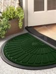 Aaho Decor Green Semi-Circle Self-Designed Anti-Skid Doormat