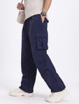 Glitchez Men Regular Fit Cargos with Toggle Hem