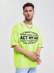 Stylecast X Kotty Green & Black Typogarphy Printed T-shirt