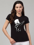 Smartees Women Graphic Printed Slim Fit Round Neck Cotton T-shirt
